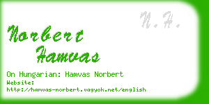 norbert hamvas business card